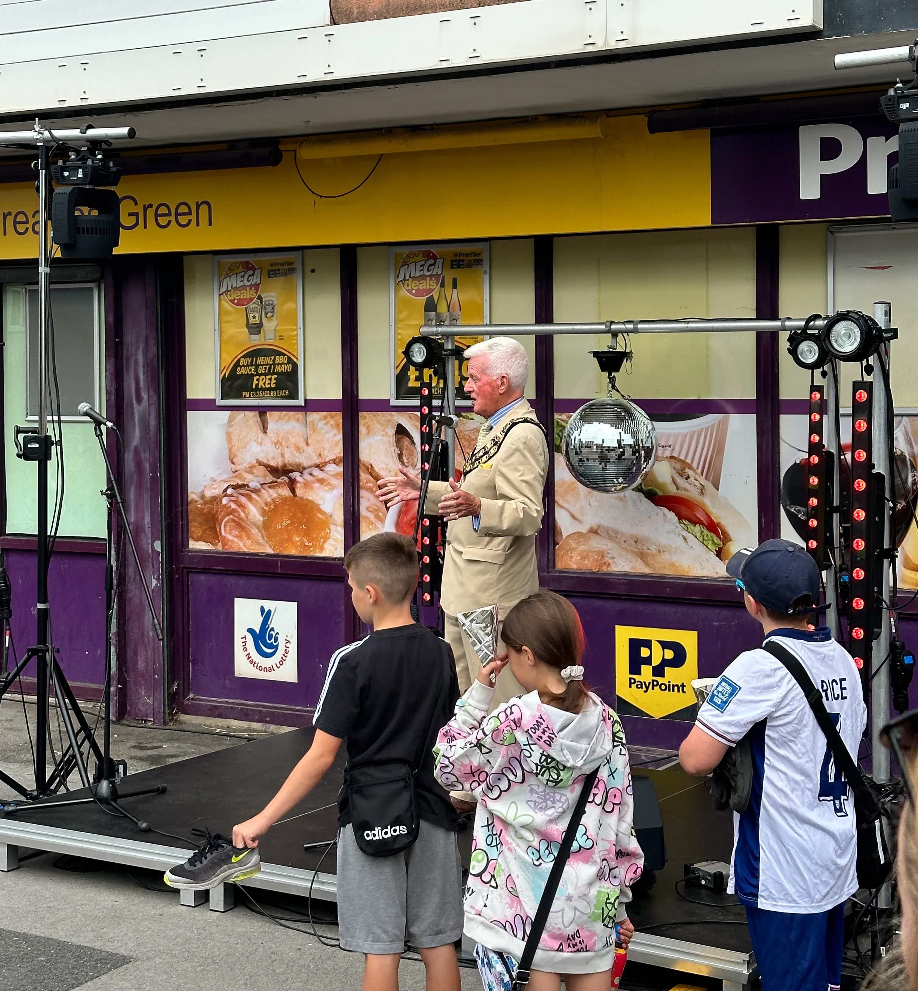 The Mayor of Weston-super-Mare attending an event at Big Worle.
